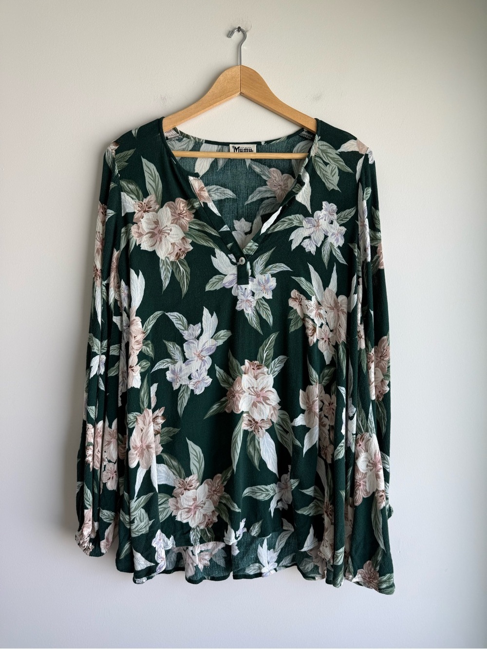 Show Me Your Mumu Floral Blouse Small Green Pink High Low Boho Top